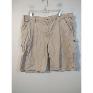 CARHARTT Relaxed Fit Canvas Cargo Shorts Brown Size 40